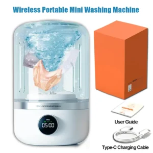 Mini machine à laver portable sans fil – Parfaite pour la maison et les voyages