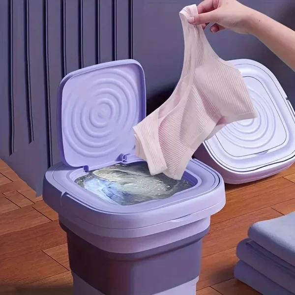 Mini lave-linge portable sans fil – Rechargeable, compact et pratique pour voyage & maison – Image 4